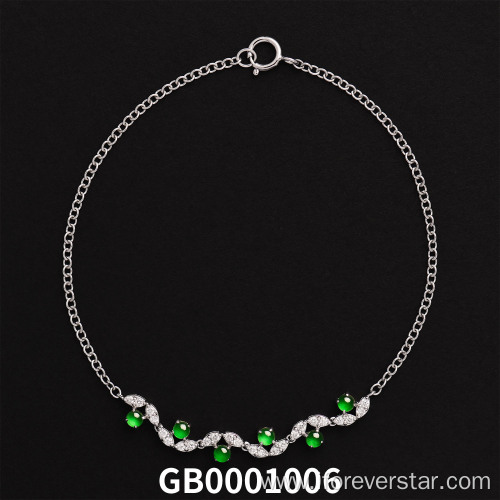 Natural glassy Jadeite Jade Happiness & Prosperity Bracelet